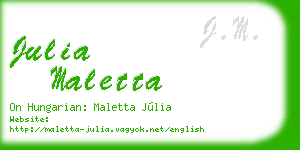 julia maletta business card